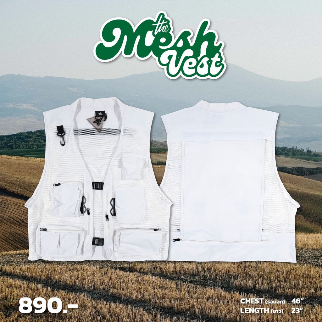 URTHE - เสื้อกั๊ก ตาข่าย ทรงสตรีท รุ่น THE MESH VEST