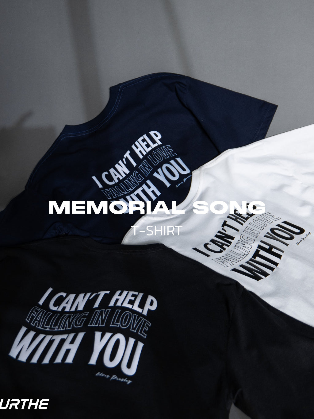 URTHE - เสื้อยืด แขนสั้น สกรีนลาย รุ่น MEMORIAL SONG