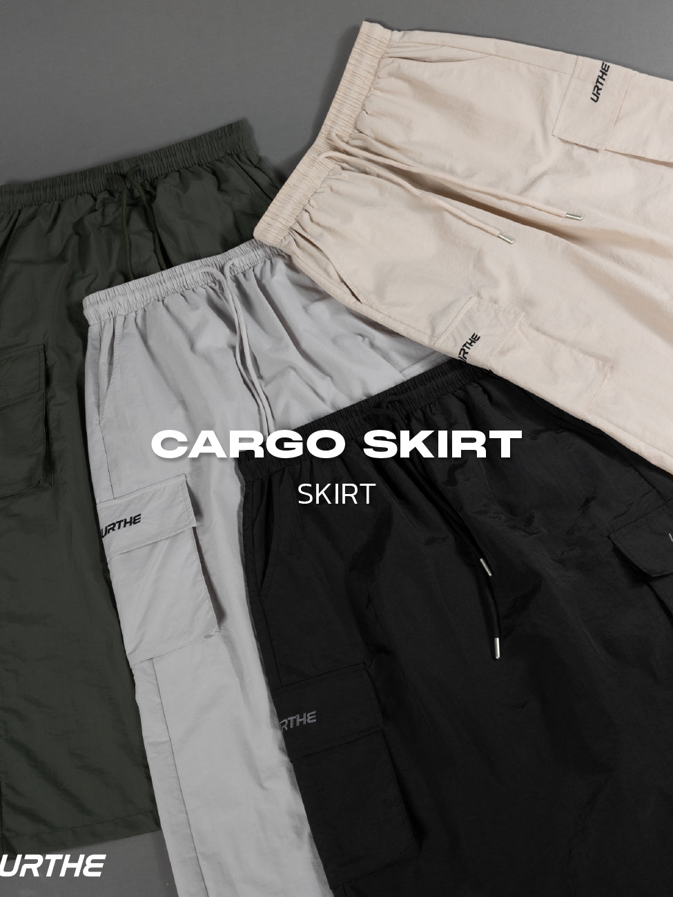 URTHE - กระโปรงยาว คาร์โก้ รุ่น CARGO SKIRT