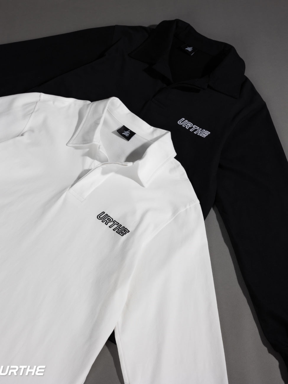 URTHE - เสื้อคอปก ปักโลโก้ รุ่น B&W POLO