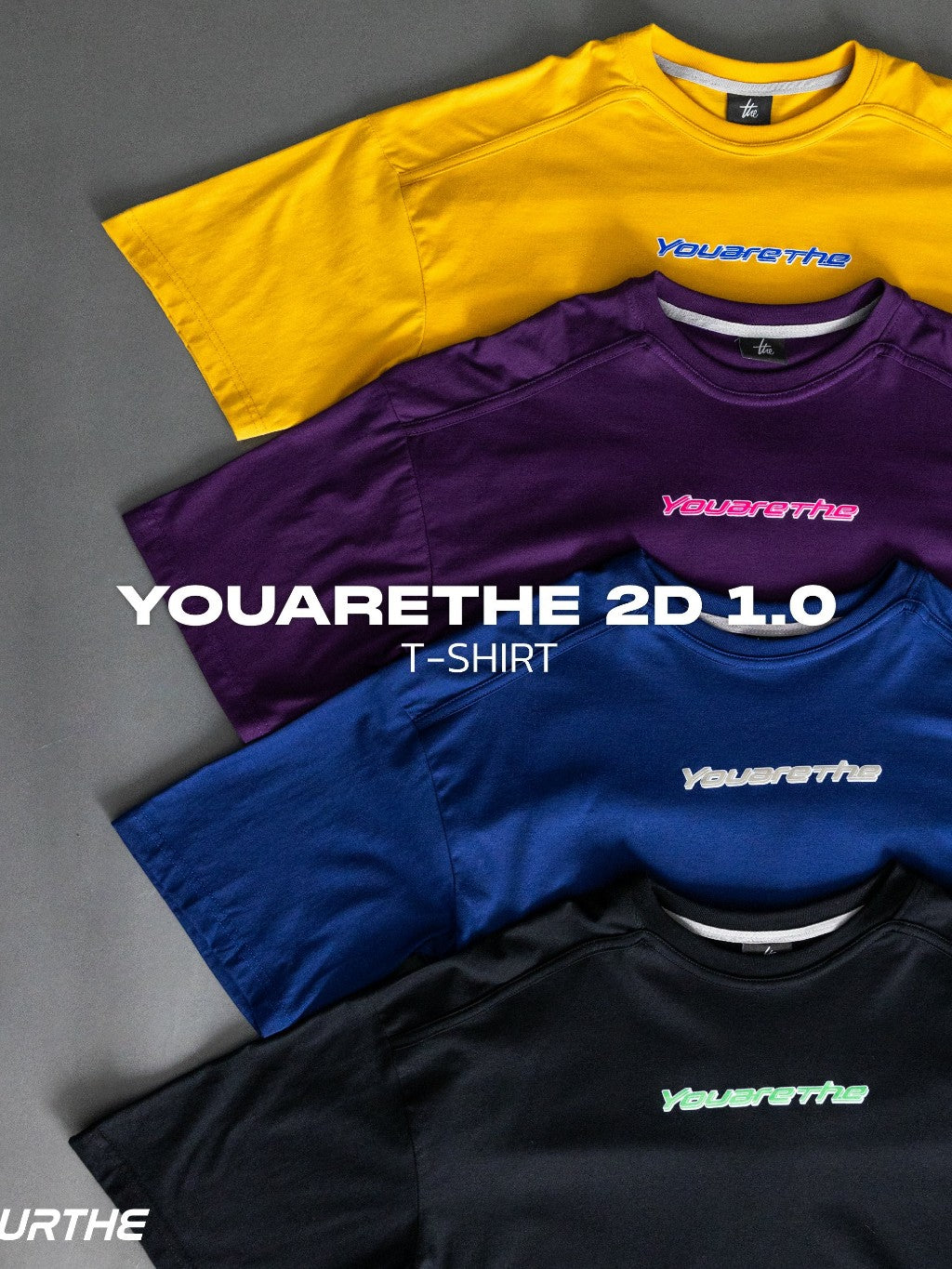 URTHE - เสื้อยืด แขนสั้น OVERSIZE สกรีนลาย 2D รุ่น YOUARETHE 2D 1.0