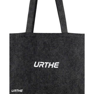 URTHE - กระเป๋าถือ ผ้ายีนส์ สกรีนโลโก้ 3D รุ่น THE DENIM TOTE BAG