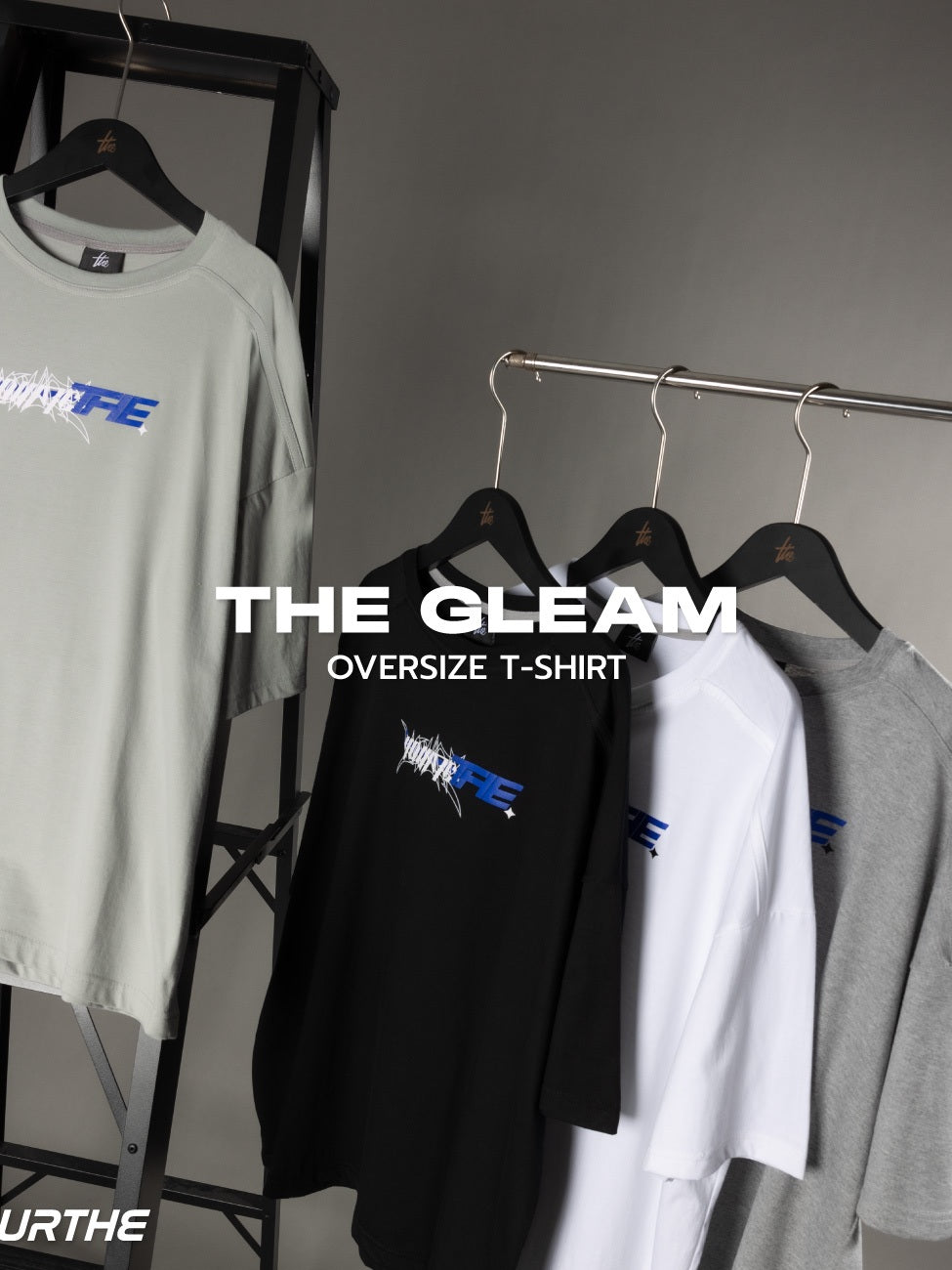 URTHE - เสื้อยืด แขนสั้น OVERSIZE สกรีนลาย รุ่น THE GLEAM