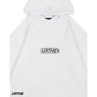 URTHE - เสื้อฮู้ด แขนสั้น OVERSIZE สกรีนลาย รุ่น THE PART HOODIE