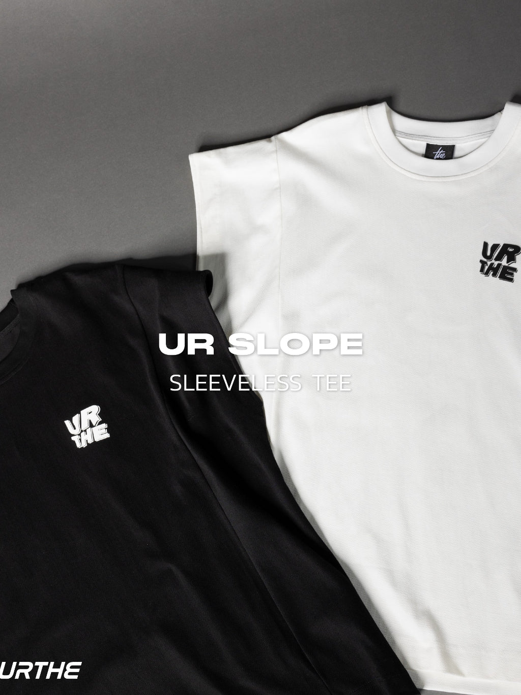 URTHE - เสื้อยืด แขนกุด สกรีนลาย OVERSIZE รุ่น UR SLOPE