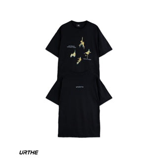 URTHE - เสื้อยืด แขนสั้น สกรีนลาย รุ่น UNISEX DFT