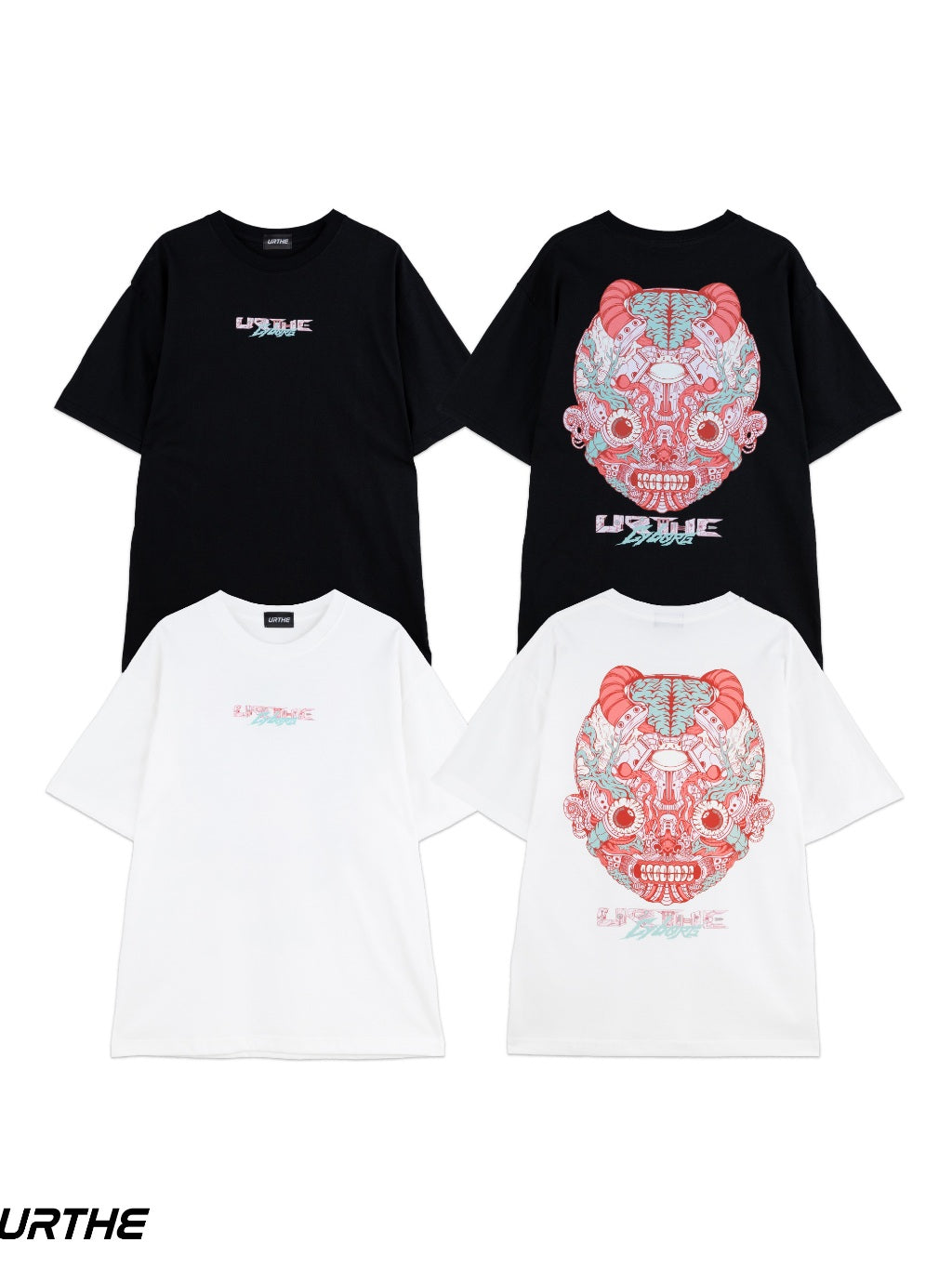 URTHE - เสื้อยืด แขนสั้น UNISEX สกรีนลาย รุ่น UNISEX SET