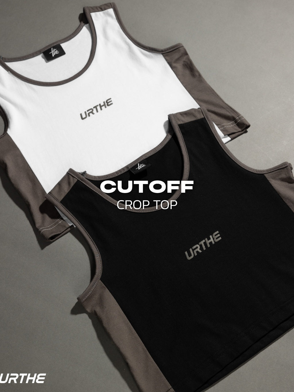 URTHE - เสื้อยืด แขนกุด สกรีนลาย รุ่น TANK TOP CUTOFF