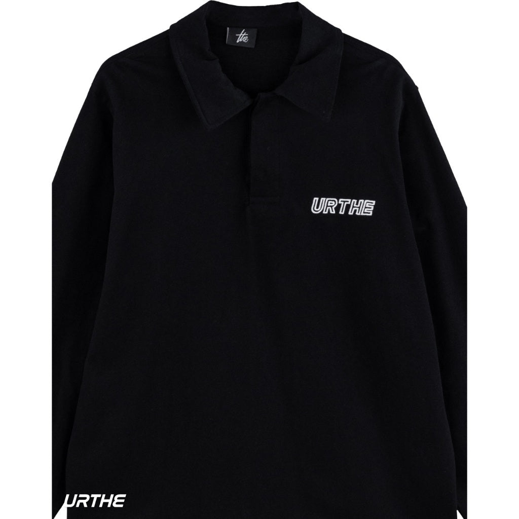 URTHE - เสื้อคอปก ปักโลโก้ รุ่น B&W POLO