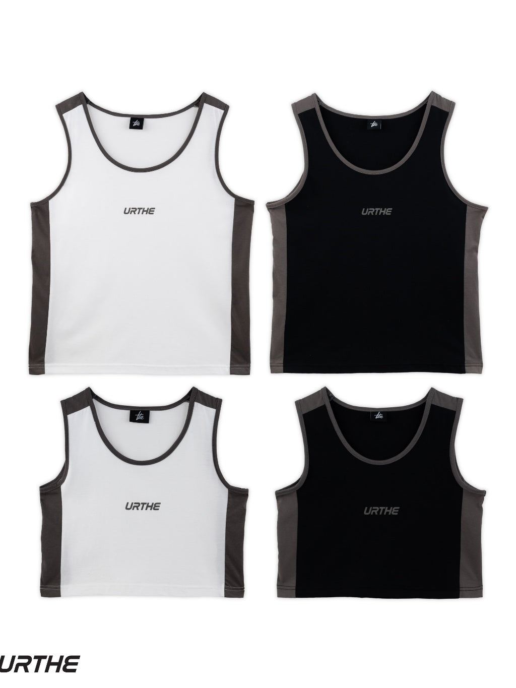 URTHE - เสื้อยืด แขนกุด สกรีนลาย รุ่น TANK TOP CUTOFF