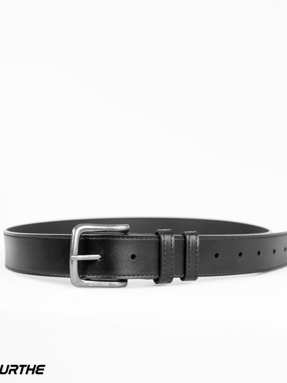 URTHE - เข็มขัดหนังเทียม ดีเทลโลโก้ที่หัวเข็มขัด รุ่น LASER LEATHER BELT