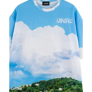 URTHE - เสื้อยืด แขนสั้น OVERSIZE พิมพ์ลายเต็มตัว รุ่น TF SET