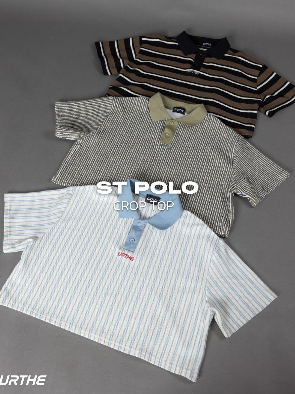 URTHE - เสื้อโปโลครอป แขนสั้น รุ่น ST POLO CROP