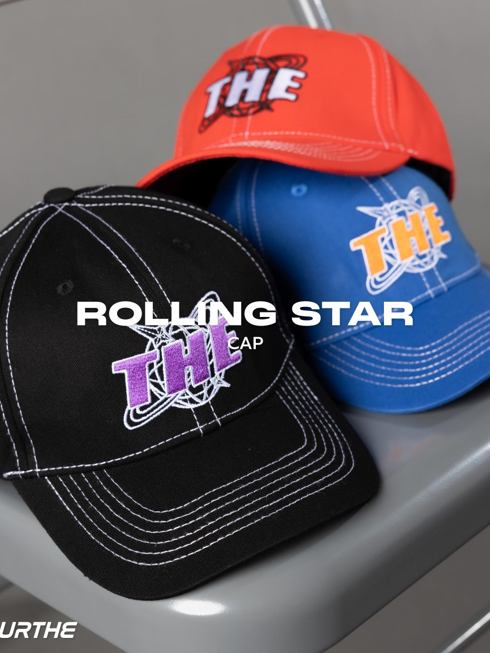 URTHE - หมวกแก๊ป ปักลาย รุ่น ROLLING STAR CAP