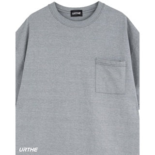 URTHE - เสื้อยืด แขนสั้น OVERSIZE สกรีนโลโก้ รุ่น POCKET 2.0