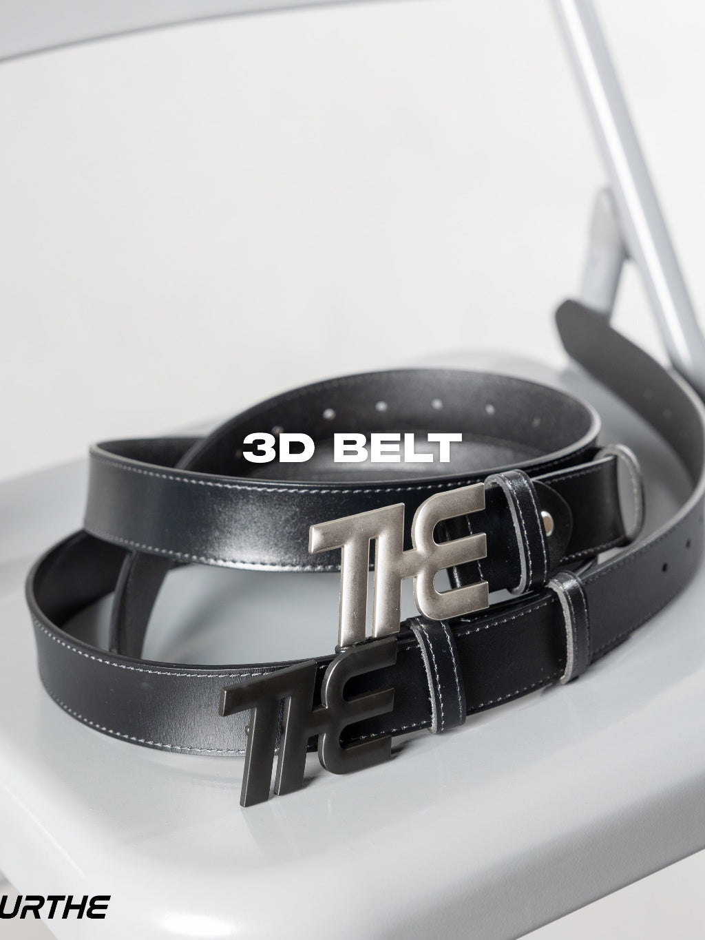 URTHE - เข็มขัด หนังเทียม ดีเทลหัวเข็มขัด 3D รุ่น 3D BELT