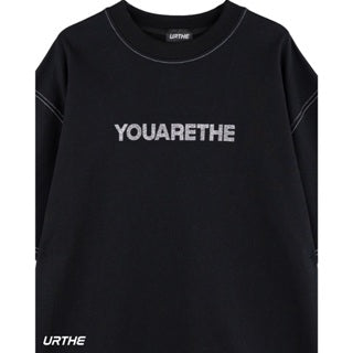 URTHE - เสื้อยืด แขนสั้น OVERSIZE สกรีนลายแบบ HOT FIX รุ่น DIAMONDS