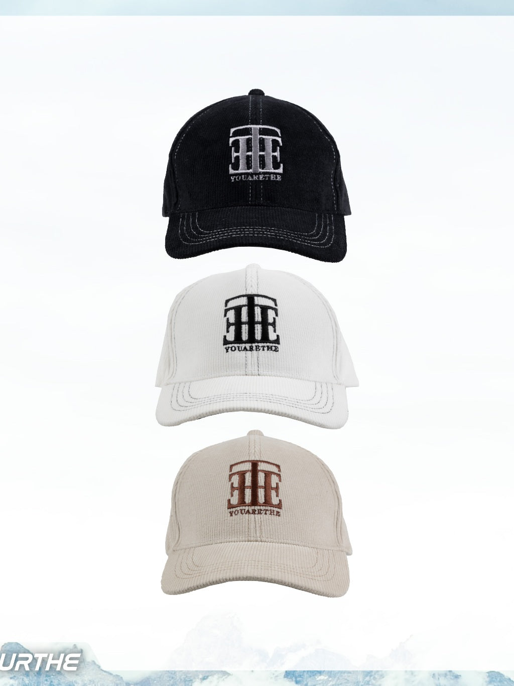 URTHE - หมวกแก๊ป ปักลาย รุ่น SQUARE CAP