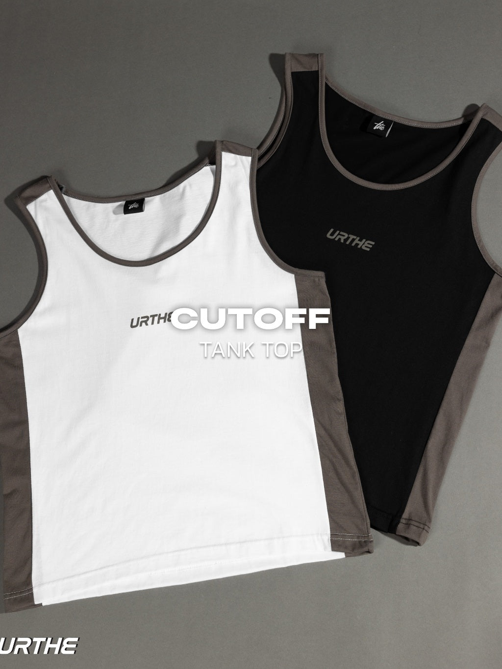 URTHE - เสื้อยืด แขนกุด สกรีนลาย รุ่น TANK TOP CUTOFF